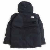 極美品□ザ・ノースフェイス ND92032 Antarctica Parka ロゴ刺繍 GORE-TEX/PERTEX ファーフーデッド WZIP ダウンジャケット 黒 S 正規品_画像4