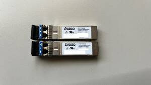 [ほぼ未使用] 2個 AVAGO SFP+ 10GBASE-LR AFCT-739SMZ 1310nm 10Gbps SMF NEC B02014-98779 QX IX H3C