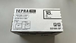 5巻パック TEPRA PRO 純正 テープカートリッジ 18mm SS18K SS18K-5P キングジム テプラ ラベル