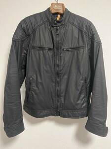 BELSTAFF ベルスタッフ コットンライダースジャケット 46 ブラック 国内正規品