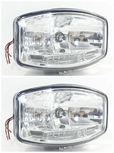 24V オーバル　フォグランプ トラック　H7 バルブ LED　ワークライト 2個　クリア