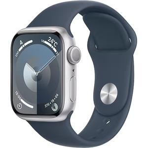 【ほぼ未使用】Apple Watch Series 9（GPSモデル）41mmシルバー ストームブルースポーツバンド M/L [MR913J/A]