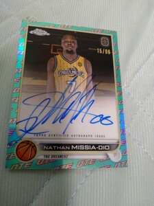 2022-23 TOPPS chrome Overtime Elite Base Auto AQUA REFRACTOR NATHAN MISSIA DIO 15/99 99枚限定