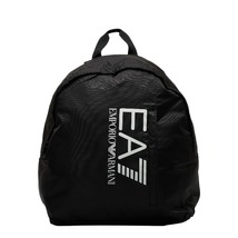 エンポリオ アルマーニ EA7 ロゴ リュック バックパック 275667 ブラック ナイロン レディース Emporio Armani 【中古】_画像1