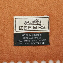 エルメス ストール ストール ショール マフラー オレンジ カシミヤ レディース HERMES 【中古】_画像5