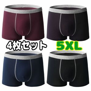 ボクサーパンツ 下着 5XL パンツ 4枚セット メンズ 紳士 下着 抗菌