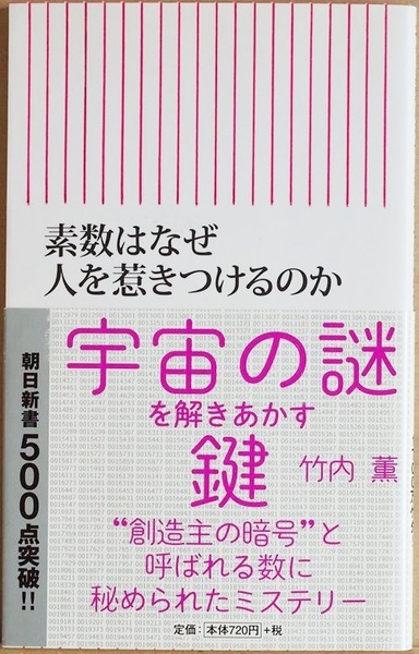 ★送料無料★ 『素数はなぜ人を惹きつけるのか』 数学 数の原子 リーマン予想 宇宙の成り立ち 竹内薫 新書 ★同梱ＯＫ★