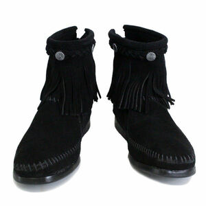 送料無料！ MINNETONKA ミネトンカ Hi Top Back Zip Boot （BLACK） ハイトップ バックジップブーツ 299 US5 3000円（税込）