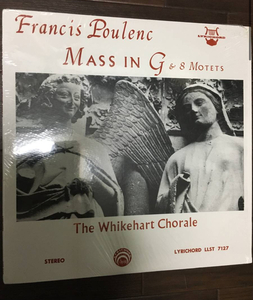 美品　シュリンク付き　Francis Poulenc プーランク　/ Mass in G & 8 Motets / The Whikehart Chorale 