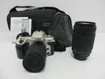 中古 カメラ Nikon ニコン F60 AF NIKKOR 28-80mm F3.5-5.6 D + レンズ AF NIKKOR 70-300mm 1:4-5.6 D ※カメラボディ通電のみ確認済 ／M_画像1