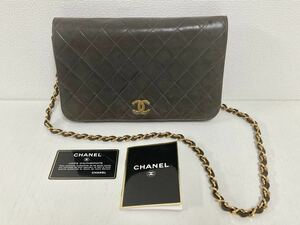 管111680 CHANEL シャネル マトラッセ チェーン ショルダー バッグ ココマーク ブラック プッシュロック