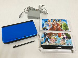 管112391 任天堂 NINTENDO 3DS LL 本体 ブルー ブラック ONE PIECE 保護ケース ACアダプタ 付き 3DSLL ニンテンドー ワンピース ゲーム 機