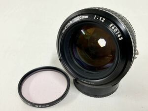 管121557t Nikon ニコン NIKKOR 50mm 1:1.2 カメラ レンズ 単焦点レンズ マニュアル フォーカス ブラック