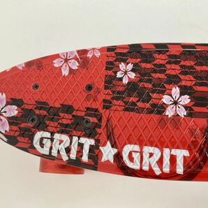 管122461 GRIT TOKYO JAPAN スケートボード 全長 約 57cm 桜 柄 走ると光る LED ウィール スケボー 板 ミニクルーザーの画像2