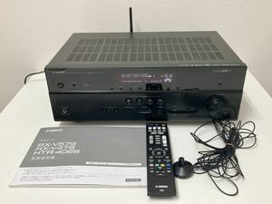 管121663h YAMAHA ヤマハ AV アンプ レシーバー RX-V579 リモコン 説明書 付き オーディオ 音響 機器