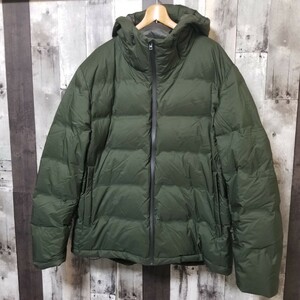 UNIQLO　ユニクロ　シームレス　ダウン　ジャケット　パーカー　大きいサイズ　3XL　カーキ系　メンズ