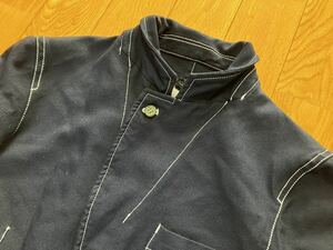 2016年春夏　白ステッチ製品染め本切羽ポリエステルジャケット　コムデギャルソン　shirt comme des garcons　junya watanabe cdg 長袖