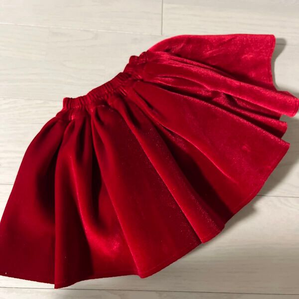 wonny ribbon☆Lサイズ(105-115cm)ベルベットスカート