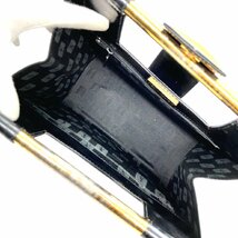 【1円～】イヴサンローラン YVES SAINT LAURENT ヴィンテージ レザー ハンドバッグ ブラック 黒 ゴールド金具 手提げ 鞄 カバン バッグ_画像7