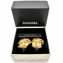 【1円～】シャネル CHANEL トリプルココ ヴィンテージ イヤリング 94A ゴールドメッキ GP 1994年_画像6