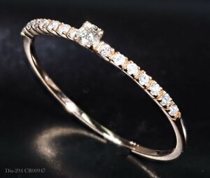 「厳選」ダイヤモンド エタニティ リング 指輪 0.09ct K18PG 18金製品 大人気 国内生産 返品可 限定数3