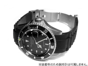 【黒 20mm 腕時計ベルト】 新品未使用 弓カンタイプ ブラック シリコンラバー バンド ダイバー等防水腕時計に最適