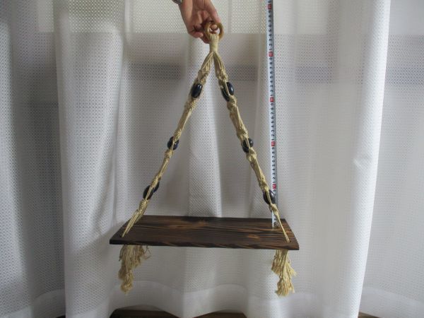Long-term storage, good old items, macrame tapestry, rope, thread, string, natural cotton, weighs 500 grams, handmade, tapestry, interior decoration, Hobby, Culture, Handcraft, Handicrafts, others
