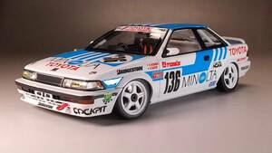 アオシマ/BEEMAX 1/24 AE92 ミノルタ カローラ レビン ’88 Gr.A 完成品 絶版品組立 改修有 実車用ウレタンクリア使用 おまけ付き