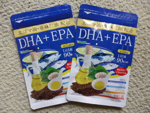 ＤＨＡ ＥＰＡ　オメガ３　αリノレン酸　エゴマ油　亜麻仁油配合　約６ヶ月(90粒×2袋)　　シードコムス