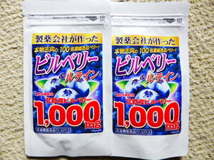 製薬会社が作った　北欧産　ビルベリー＆ルテイン 　高配合　約１２ヵ月分(１８０粒入り×２袋)