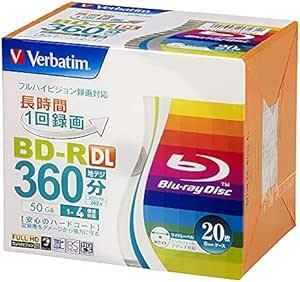 単品 20枚 Verbatim バーベイタム 1回録画用 ブルーレイディスク BD-R DL 50GB 20枚 ホワイトプリ