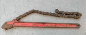  secondhand goods * super tool powerful type super tongs ST-11/2 17~120( outer diameter ) chain wrench ③