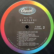 ★US ORIG MONO LP★THE BEATLES/Meet The Beatles! 1964年 初回虹ラベル 高音圧モノラル盤 CS付 GEORGE MARTIN表記無し初期カバー_画像4