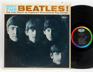 ★US ORIG MONO LP★THE BEATLES/Meet The Beatles! 1964年 初回虹ラベル 高音圧モノラル盤 CS付 GEORGE MARTIN表記無し初期カバー