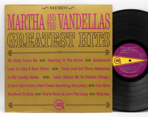 ★US盤 初期プレス LP★MARTHA AND THE VANDELLAS/Greatest Hits 1967年 深溝紫黄ラベル MODS人気 Heat Wave, Dancing In The Street 収録