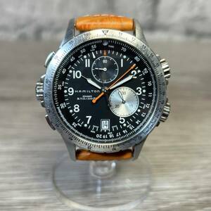 ●【YH-7608】中古現状品 ハミルトン HAMILTON カーキ アビエーションETO CHRONO H776121 不動 【レターパックプラス発送可】