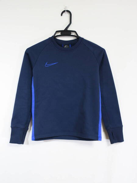 ナイキ NIKE 裏起毛 スウェット トレーニングウェア ジャケット ジュニア S 130-140cm 冬 キッズ 子供 ウォーマー 紺 ネイビー