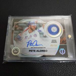 【Pete Alonso】 パッチ 直筆サインカード ホログラム付き 50枚限定 Patch Auto 2022 Topps Tribute Baseball New York Mets