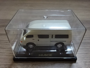 ミニカー プルバックカー トヨタ ハイエース スーパーロング 白メタリック TOYOTA HIACE Toy car Miniature