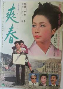 「爽春」1968年 松竹 B2版日本映画ポスター/岩下志麻 生田悦子 竹脇無我 森光子