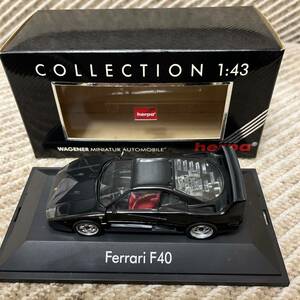  out of print goods Herpa 1/43 Ferrari F40( black ) each part opening and closing precise model car 