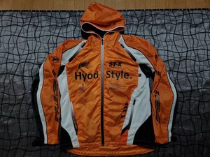 【軽量防風L】HYOD ST-S PARKA JACKET オレンジ　ヒョウドウ　パーカー三点パッド付き　バイク ライディング ライダース