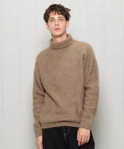 H BEAUTY&YOUTH UNITED ARROWS RIB HIGH NECK KNIT/ ウールタートルネック　ニット