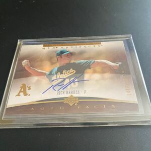 2005 UD ARTIFACTS RICH HARDEN autograph auto upper deck リッチ　ハーデン　サイン　直書き