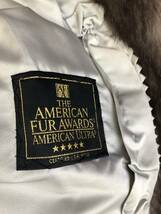 毛皮　THE AMERICAN FUR AWARDS 高級毛皮　ロングコート　丈約90ｃｍ　グレー　中古品_画像4