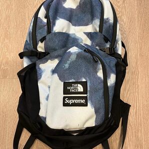 supreme The North Face Bleached Denim Print Backpack Indigo リュック