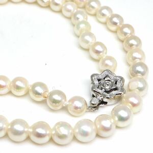 テリ良し!!◆アコヤ本真珠ネックレス◆N 22.9g 41.0cm 6.0-6.5mm 真珠 パール pearl ジュエリーjewelry necklace DA0/DA0