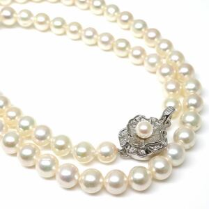 ◆アコヤ本真珠ネックレス◆D 25.4g 43.0cm 6.0-6.5mm 真珠 パール pearl ジュエリーjewelry necklace DA0/DA0
