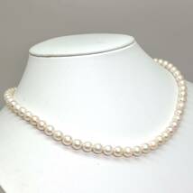 ◆アコヤ本真珠ネックレス◆D 約27.7g 約43.0cm 6.5mm 真珠 パール pearl ジュエリーjewelry necklace DH0/EA5_画像3