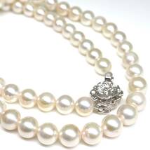 ◆アコヤ本真珠ネックレス◆D 約27.7g 約43.0cm 6.5mm 真珠 パール pearl ジュエリーjewelry necklace DH0/EA5_画像4